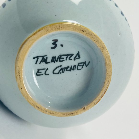 Vintage Talavera Ceramic Pottery 5.5" Creamer Pitcher Vase Mexican Folk Art - Picture 7 of 8